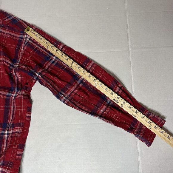 Ralph Lauren Blaire Shirt Red Button Up Long Sleeve Blake Cotton Blue Pony Large - Picture 10 of 10